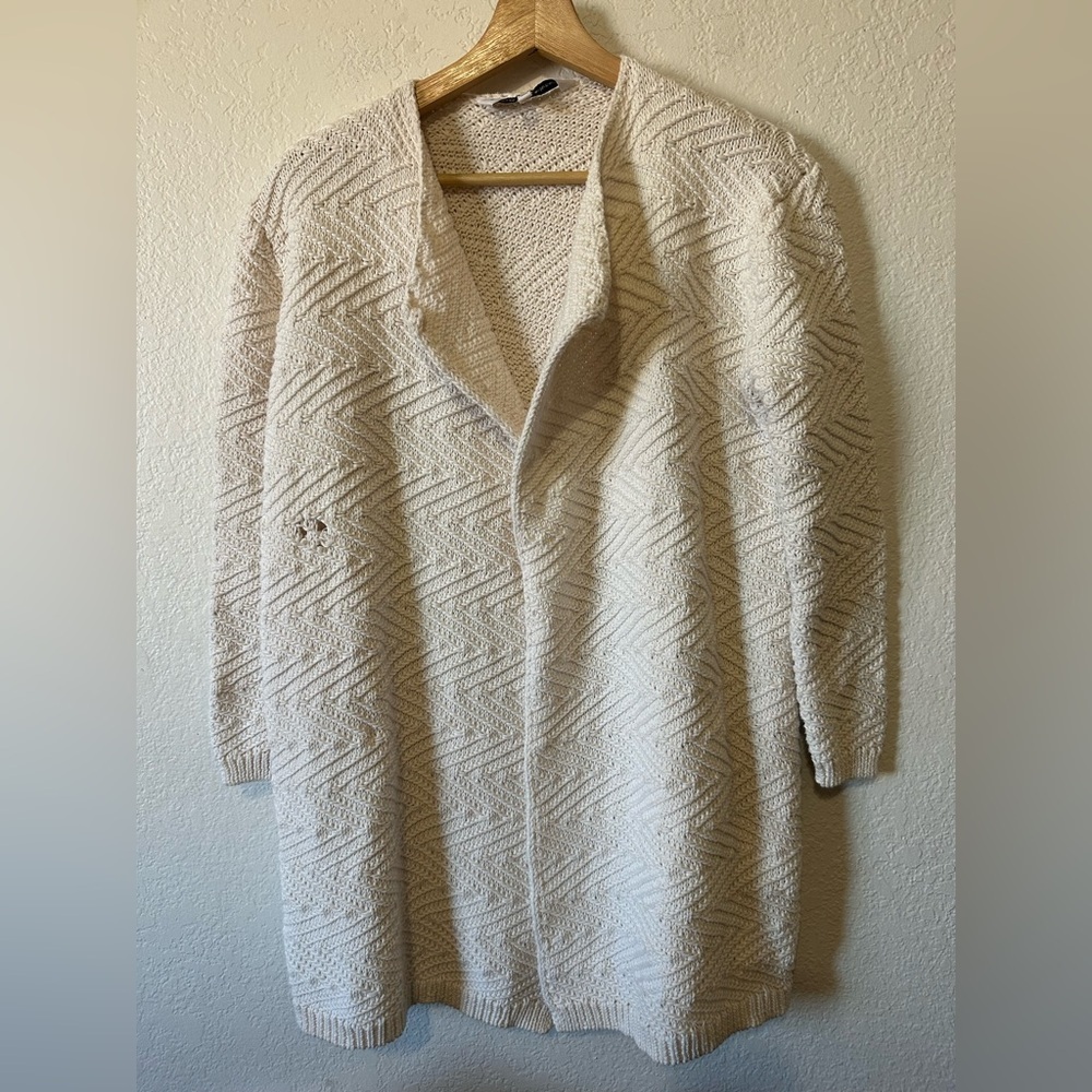 Cupcakes and Cashmere Knit open front knit cardigan in cream - Size M